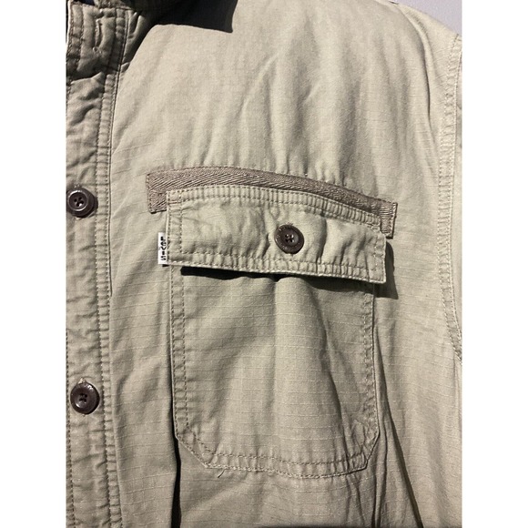 Levi’s Light Green Heavy Weight Fleece Lined Button Up Shirt Mens Size XL - Picture 3 of 7